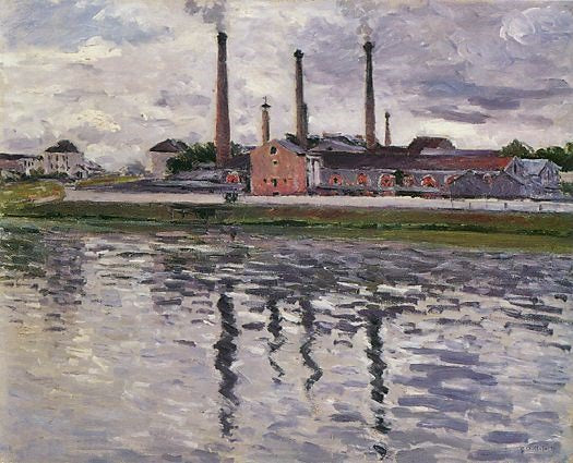 Factories At Argenteuil by Gustave Caillebotte