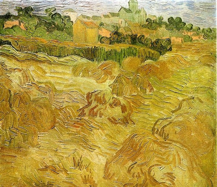 Wheat Fields With Auvers In The Background by Vincent van Gogh