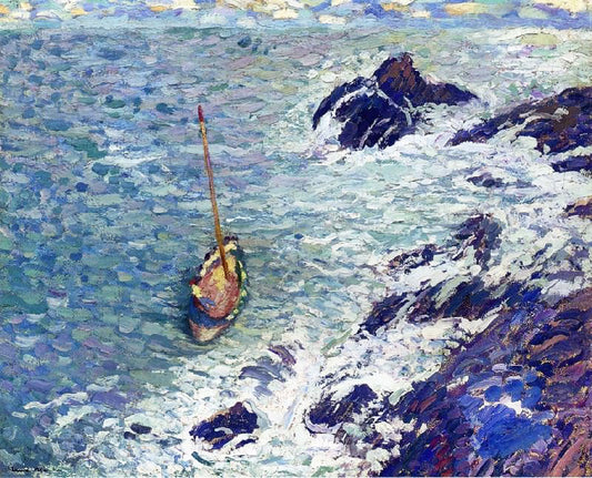 Boat Near Cliffs by Henri Martin