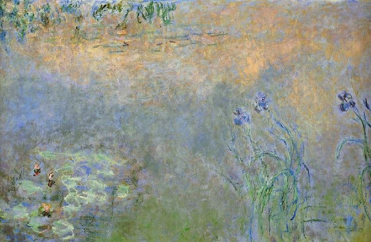 Water-Lily Pond With Irises by Claude Oscar Monet