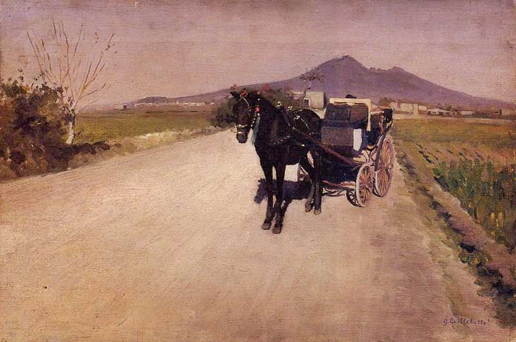 A Road Near Naples by Gustave Caillebotte