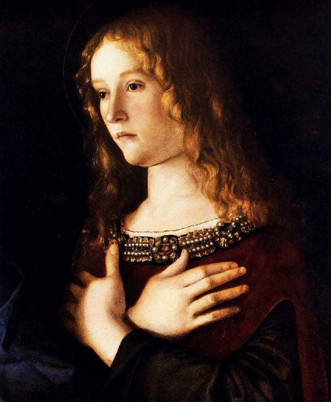 Madonna And Child With Two Saints, Detail by Giovanni Bellini