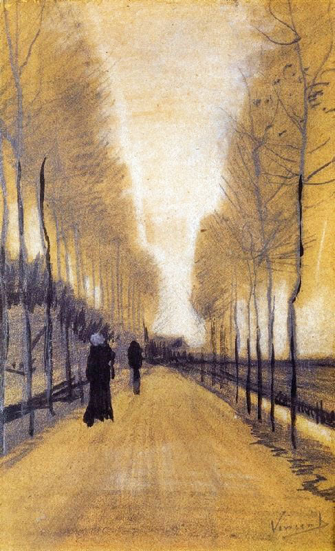 Alley Bordered By Trees by Vincent van Gogh