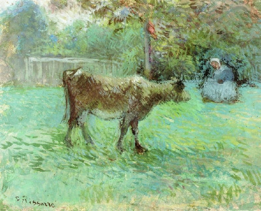 The Cowherd by Camille Pissarro