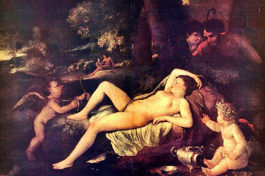 Sleeping Venus And Cupid by Nicolas Poussin