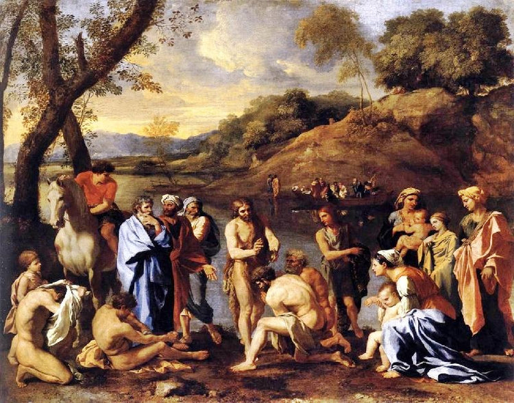 St John The Baptist Baptizes The People by Nicolas Poussin