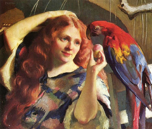 Reddy And The Macaw by William MacGregor Paxton