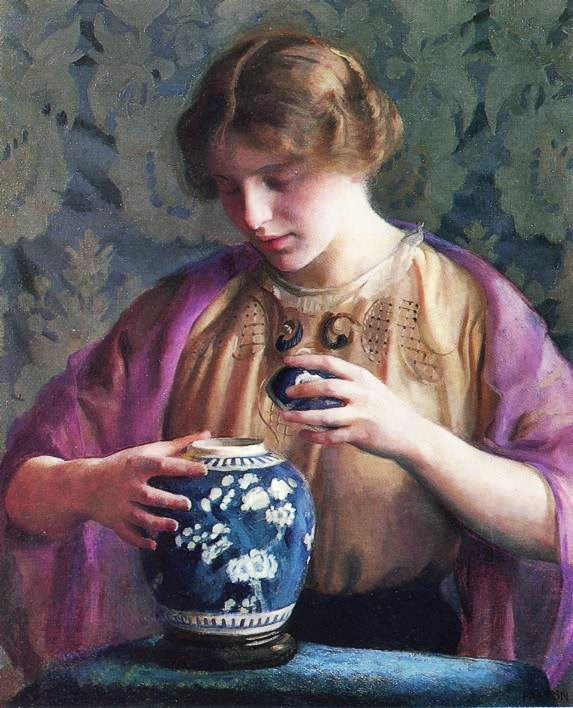 The Oriental Jar by William MacGregor Paxton