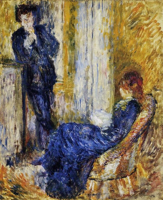 By The Fireside by Pierre Auguste Renoir