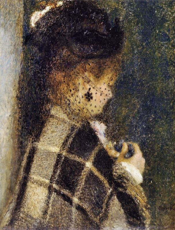 Young Woman With A Veil by Pierre Auguste Renoir