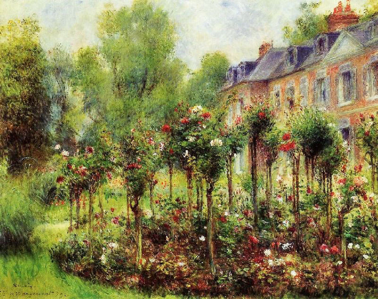 The Rose Garden At Wargemont by Pierre Auguste Renoir