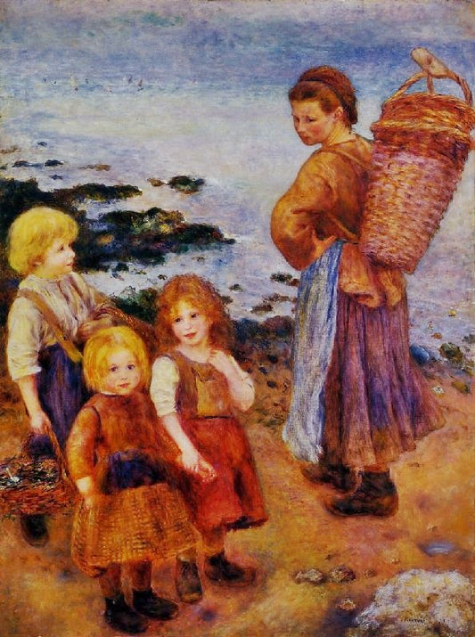 Mussel Fishers At Berneval by Pierre Auguste Renoir