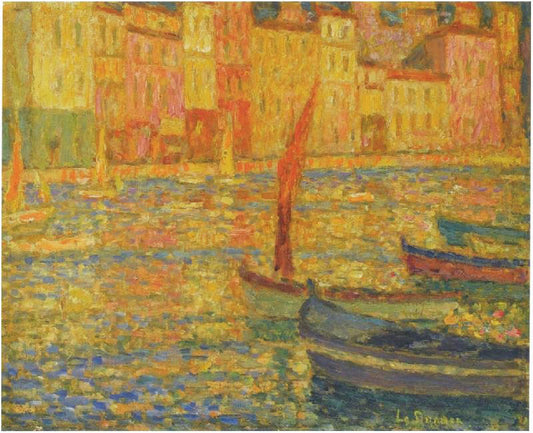 Port At Villefranche by Henri Le Sidaner