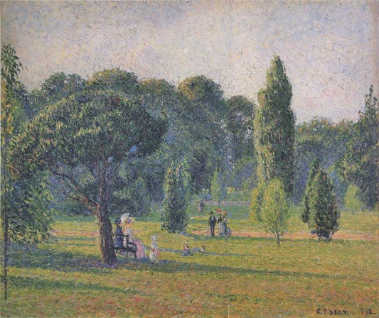 Gardens At Kew, Sunset by Camille Pissarro