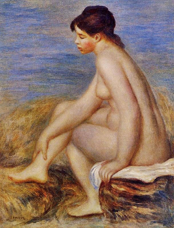 Seated Bather, 1882 by Pierre Auguste Renoir