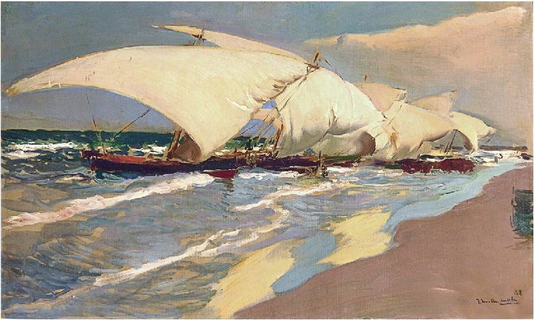 Valencian Boats by Joaquin Sorolla y Bastida