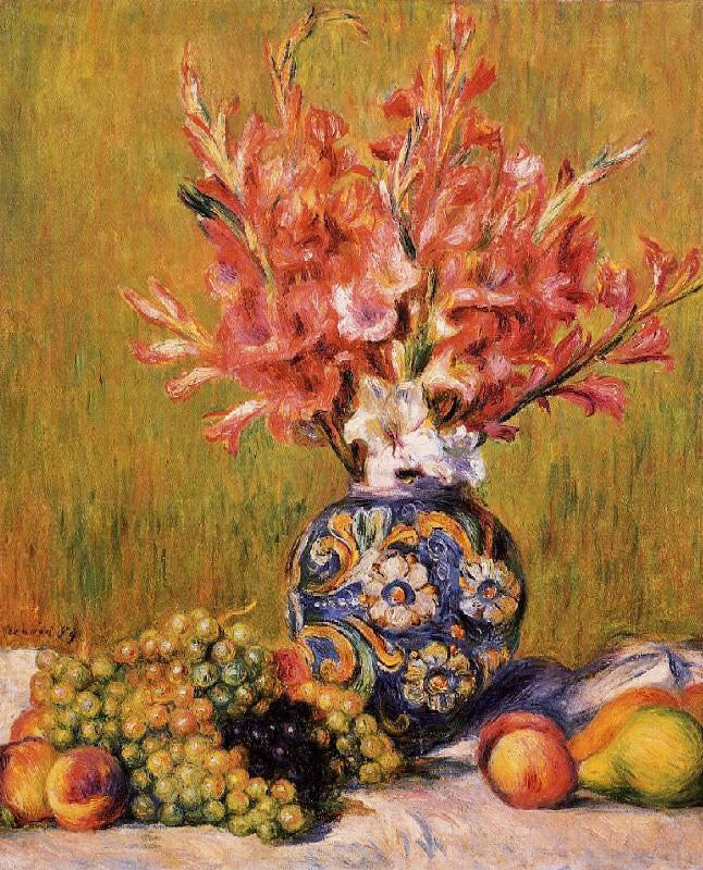 Still Life, Flowers And Fruit by Pierre Auguste Renoir
