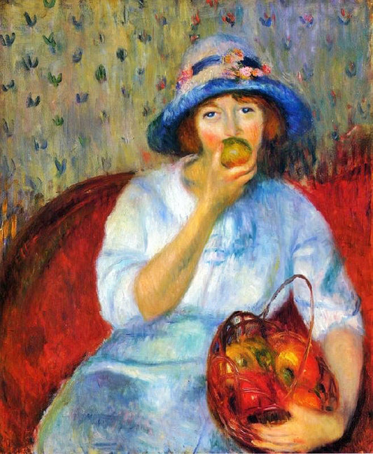 Girl With Green Apples by William James Glackens