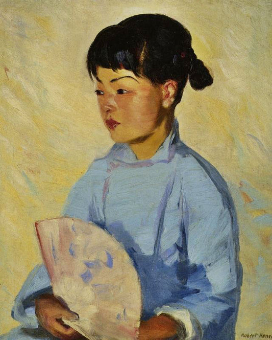 Chinese Girl With Fan by Robert Henri