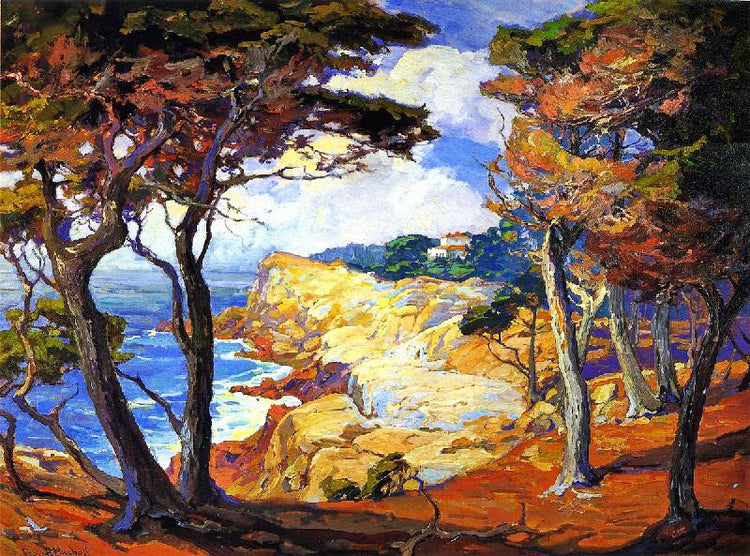 A Villa On The Monterey Coast by Franz Bischoff
