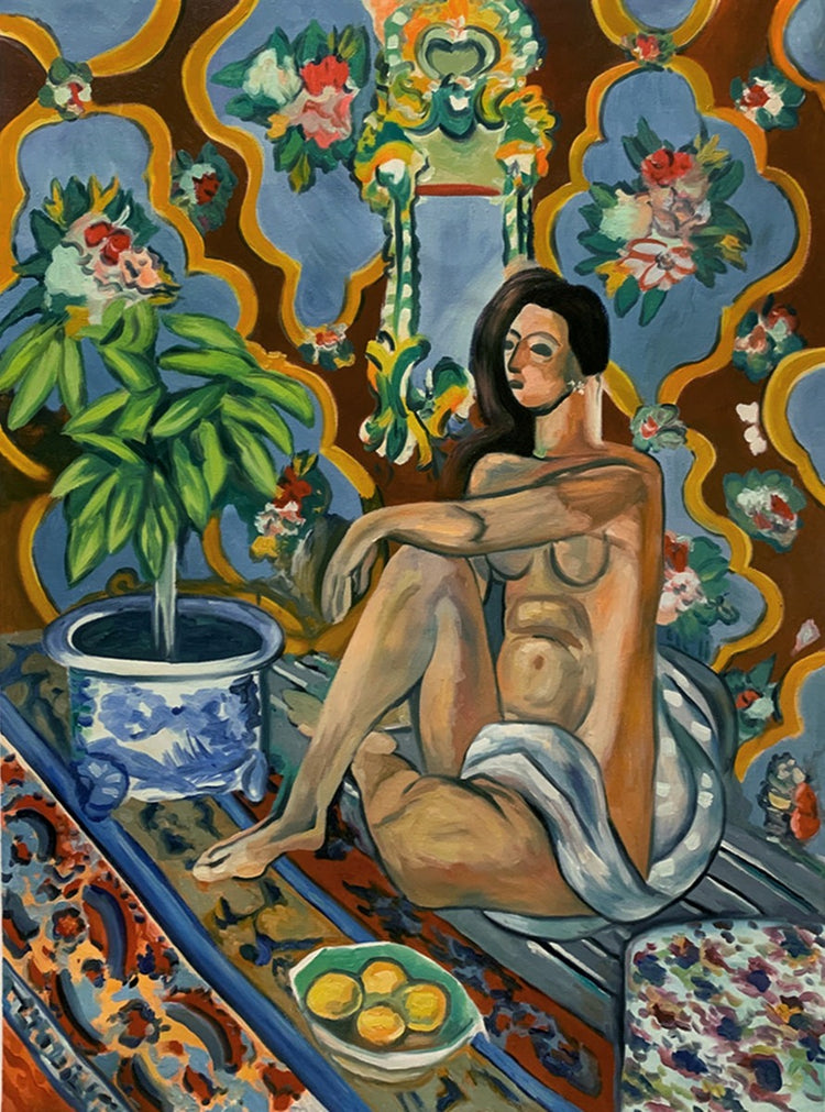 Decorative Figure On An Ornamental Background by Henri Matisse