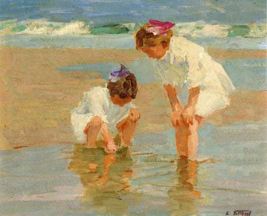 GIRLS PLAYING IN SURF