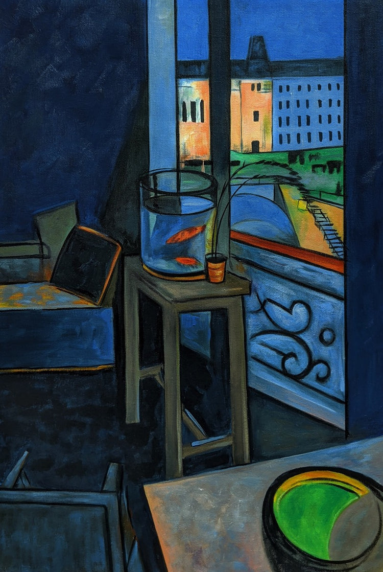 Interior With A Goldfish Bowl by Henri Matisse