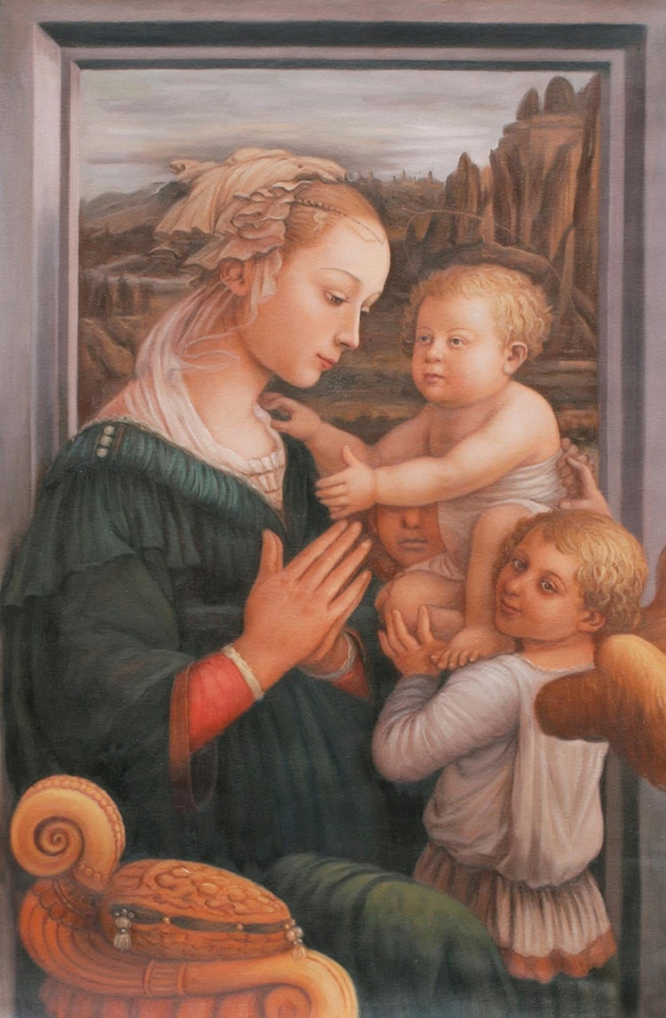 MADONNA WITH THE CHILD AND TWO ANGELS