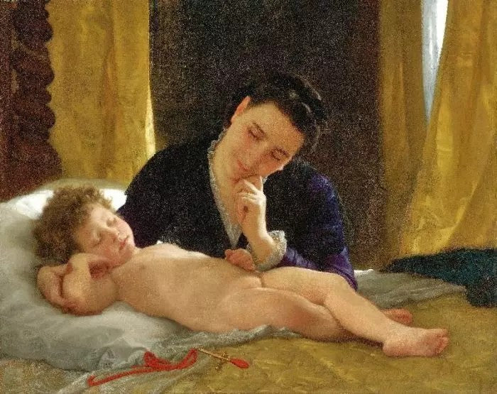 YOUNG MOTHER GAZING AT HER CHILD (JEUNE MÈRE CONTEMPLANT SON ENFANT)