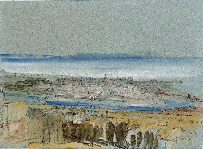 VIEW OF LE HAVRE AND THE SEINE ESTUARY FROM THE HEIGHTS OF STE-ADRESSE