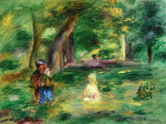 THREE FIGURES IN A LANDSCAPE
