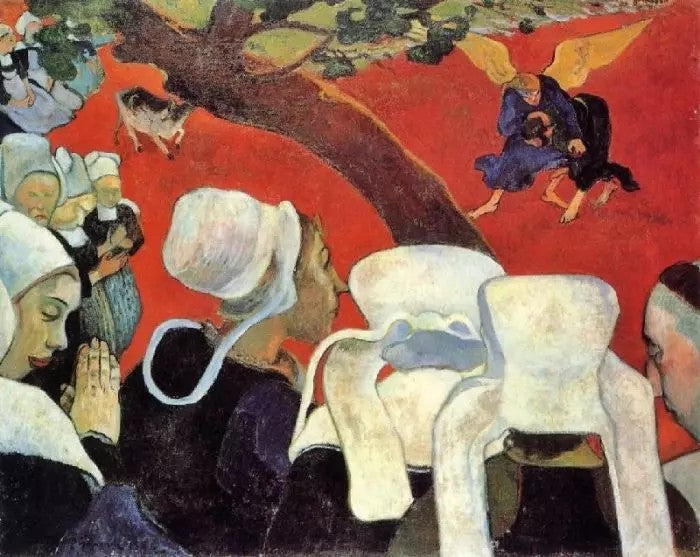 THE VISION AFTER THE SERMON (JACOB WRESTLING THE ANGEL)