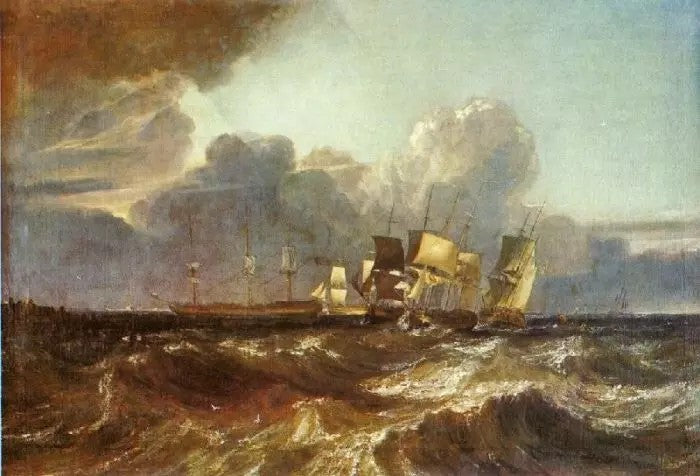 SHIPS BEARING UP FOR ANCHORAGE (THE EGREMONT SEA PIECE)