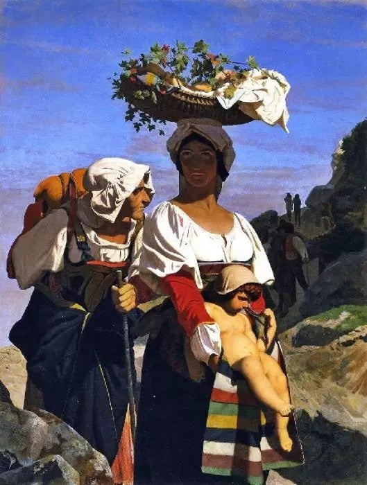 TWO ITALIAN PEASANT WOMEN AND AN INFANT