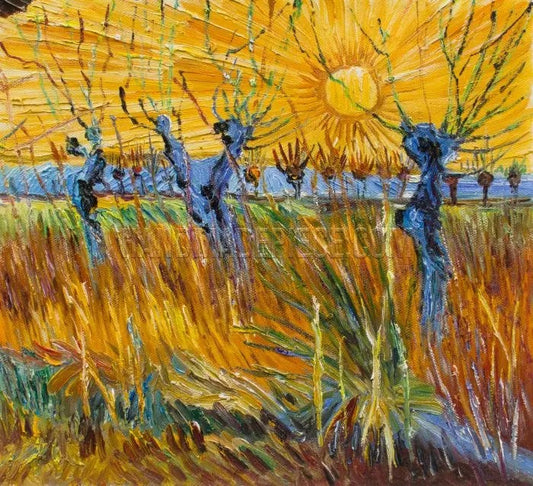 POLLARD WILLOWS AND SETTING SUN 1888