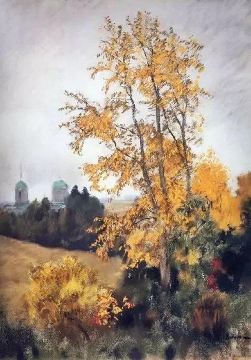 AUTUMN LANDSCAPE WITH A CHURCH