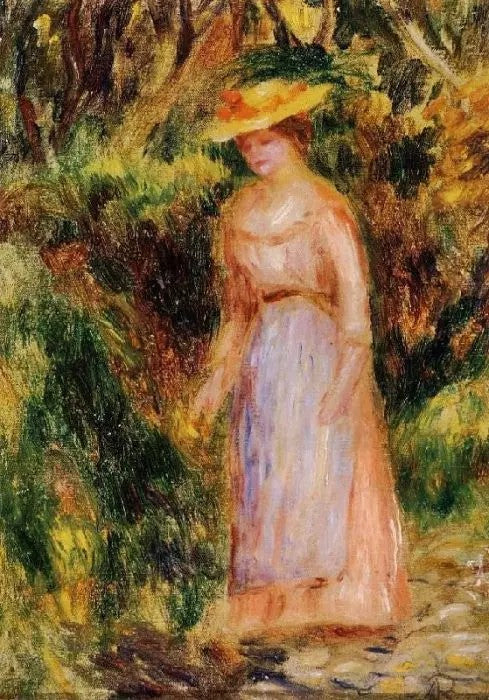 YOUNG WOMAN TAKING A WALK