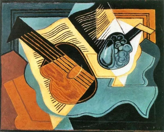 GUITAR AND FRUIT DISH