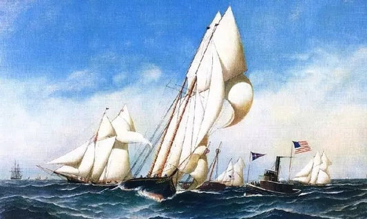 ROUNDING THE MARK, NYCC REGATTA 1886