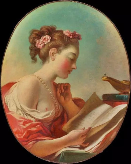 YOUNG WOMAN READING