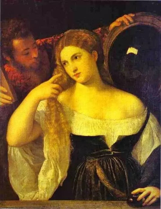 A WOMAN AT HER TOILET