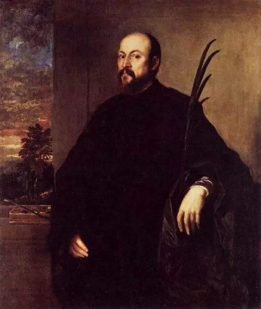 PORTRAIT OF A MAN WITH A PALM