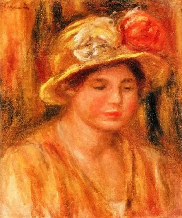 WOMAN IN A FLOWERED HAT