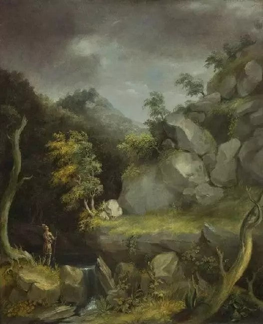 LANDSCAPE WITH INDIAN