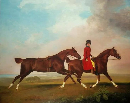 WILLIAM ANDERSON WITH TWO SADDLE-HORSES