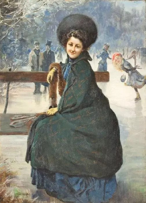 SCENE AT THE SKATING RINK