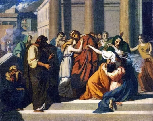 OEDIPUS BIDS FAREWELL TO JOCASTA, STUDY