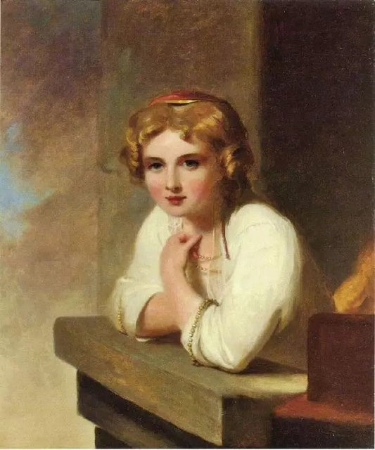 PEASANT GIRL, AFTER REMBRANDT’S YOUNG GIRL LEANING ON A WIINDOWSILL