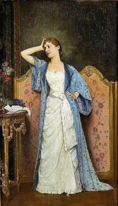 YOUNG WOMAN BY THE SCREEN