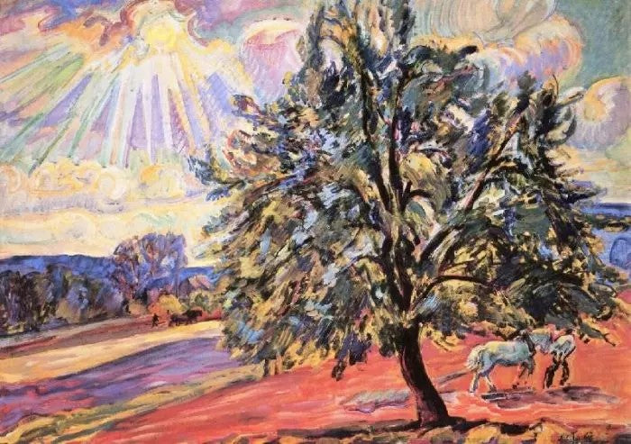 LANDSCAPE WITH FIELDS UNDER THE SUN